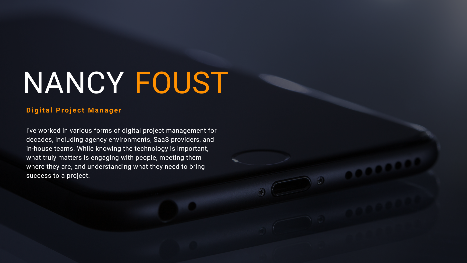 Nancy Foust Portfolio Digital Project Manager